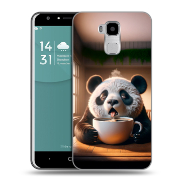 Пластиковый чехол на Doogee Y6 с принтом смешная панда