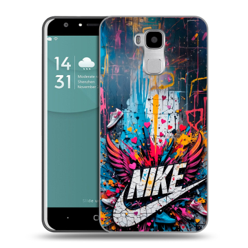 Пластиковый чехол на Doogee Y6 с принтом Nike Найк