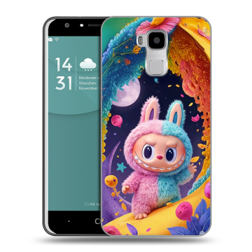 Пластиковый чехол на Doogee Y6 с принтом Labubu Лабубу