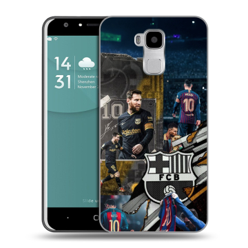 Пластиковый чехол на Doogee Y6 с принтом Messi Barcelona Пластиковый чехол на Doogee Y6 с принтом Messi Barcelona