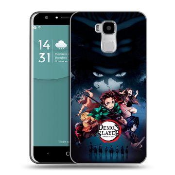 Пластиковый чехол на Doogee Y6 с принтом Demon Slayer Клинок рассекающий демонов