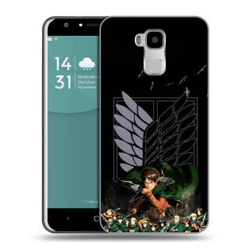 Пластиковый чехол на Doogee Y6 с принтом Атака титанов Пластиковый чехол на Doogee Y6 с принтом Атака титанов