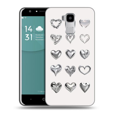 Пластиковый чехол на Doogee Y6 с принтом Y2K сердечки
