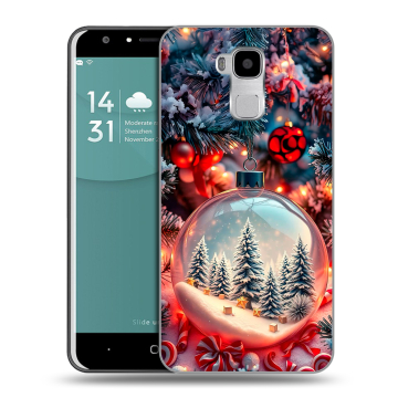 Пластиковый чехол на Doogee Y6 с принтом Новый год