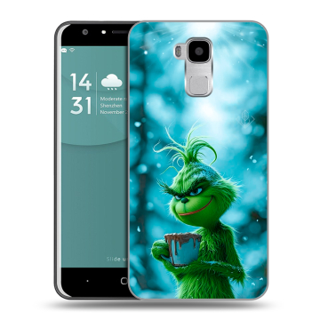 Пластиковый чехол на Doogee Y6 с принтом Новый год гринч