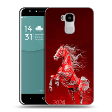 Пластиковый чехол на Doogee Y6 с принтом Новый год