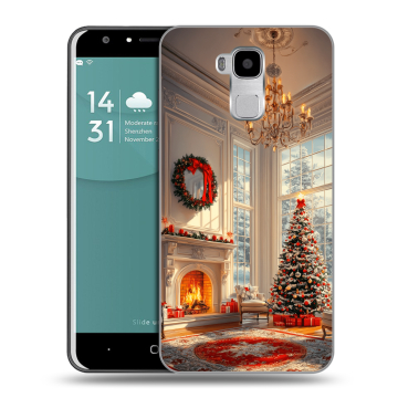 Пластиковый чехол на Doogee Y6 с принтом Новый год