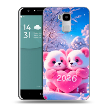 Пластиковый чехол на Doogee Y6 с принтом Новый год