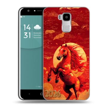 Пластиковый чехол на Doogee Y6 с принтом Новый год