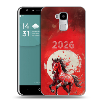 Пластиковый чехол на Doogee Y6 с принтом Новый год