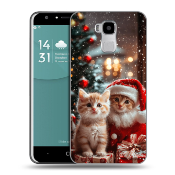 Пластиковый чехол на Doogee Y6 с принтом Новый год
