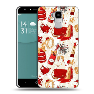 Пластиковый чехол на Doogee Y6 с принтом Новый год