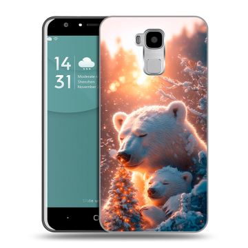 Пластиковый чехол на Doogee Y6 с принтом Новый год