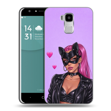 Пластиковый чехол на Doogee Y6 с принтом женский