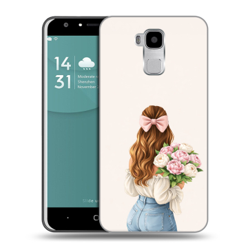 Пластиковый чехол на Doogee Y6 с принтом женский Пластиковый чехол на Doogee Y6 с принтом женский