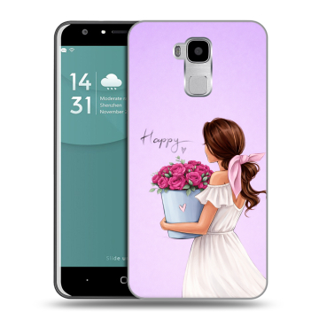 Пластиковый чехол на Doogee Y6 с принтом женский Пластиковый чехол на Doogee Y6 с принтом женский