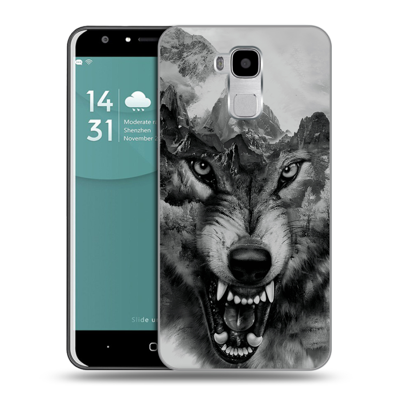 Пластиковый чехол на Doogee Y6 с принтом Волк Пластиковый чехол на Doogee Y6 с принтом Волк