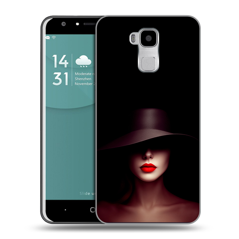 Пластиковый чехол на Doogee Y6 с принтом Девушка в шляпе Пластиковый чехол на Doogee Y6 с принтом Девушка в шляпе