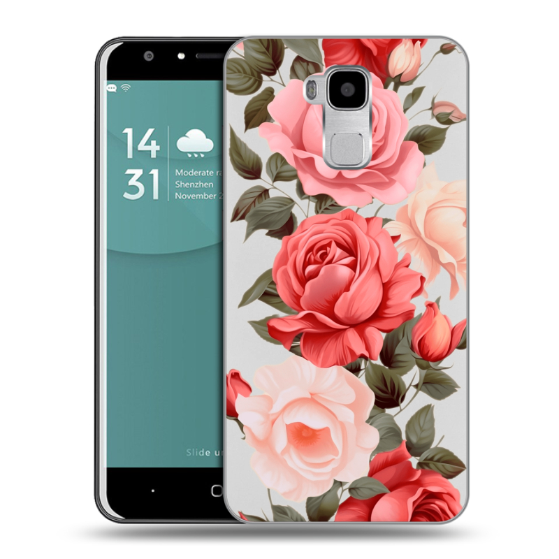 Пластиковый чехол на Doogee Y6 с принтом Розы Пластиковый чехол на Doogee Y6 с принтом Розы