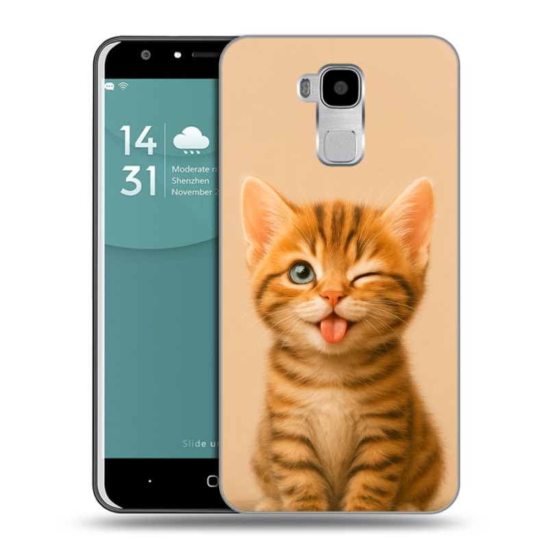 Пластиковый чехол на Doogee Y6 с принтом котенок Пластиковый чехол на Doogee Y6 с принтом котенок