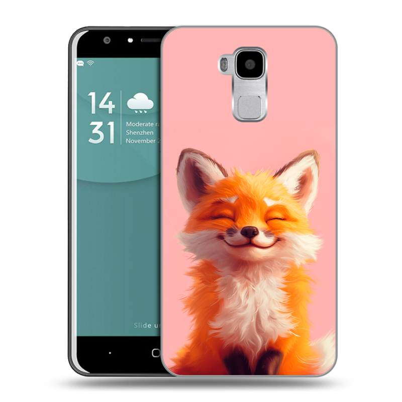 Пластиковый чехол на Doogee Y6 с принтом милая лиса Пластиковый чехол на Doogee Y6 с принтом милая лиса