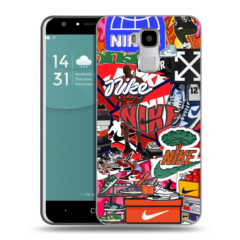 Пластиковый чехол на Doogee Y6 с принтом Найк Nike яркий Пластиковый чехол на Doogee Y6 с принтом Найк Nike яркий