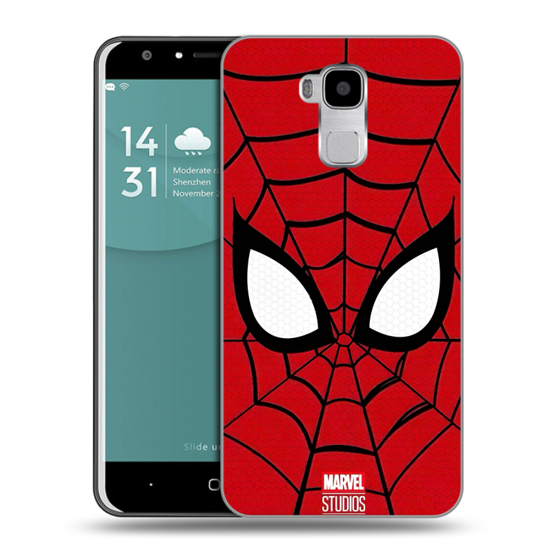Пластиковый чехол на Doogee Y6 с принтом человек паук spiderman Пластиковый чехол на Doogee Y6 с принтом человек паук spiderman