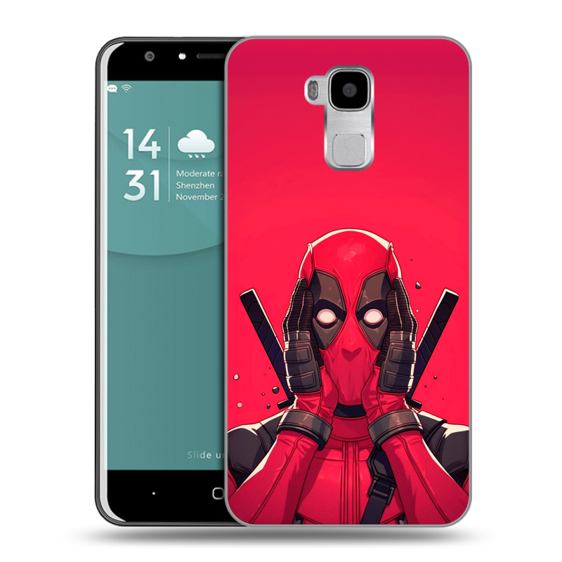 Пластиковый чехол на Doogee Y6 с принтом Дедпул Deadpool Пластиковый чехол на Doogee Y6 с принтом Дедпул Deadpool
