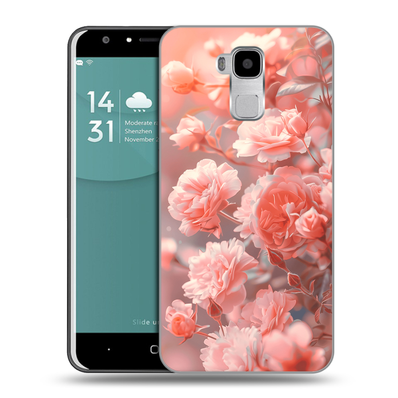 Пластиковый чехол на Doogee Y6 с принтом Розы цветы Пластиковый чехол на Doogee Y6 с принтом Розы цветы