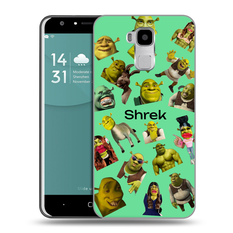 Пластиковый чехол на Doogee Y6 с принтом Шрек Shrek Пластиковый чехол на Doogee Y6 с принтом Шрек Shrek