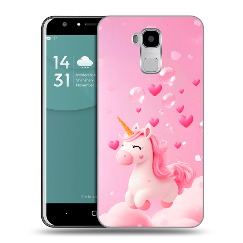 Пластиковый чехол на Doogee Y6 с принтом Единорог Пластиковый чехол на Doogee Y6 с принтом Единорог