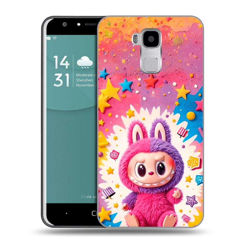 Пластиковый чехол на Doogee Y6 с принтом Labubu Лабубу Пластиковый чехол на Doogee Y6 с принтом Labubu Лабубу