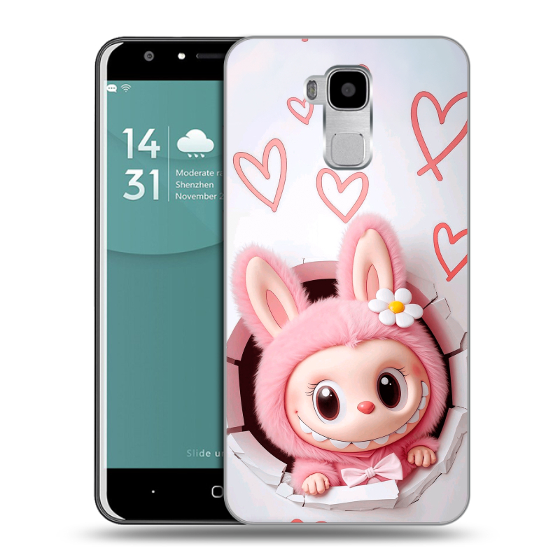 Пластиковый чехол на Doogee Y6 с принтом Labubu Лабубу Пластиковый чехол на Doogee Y6 с принтом Labubu Лабубу