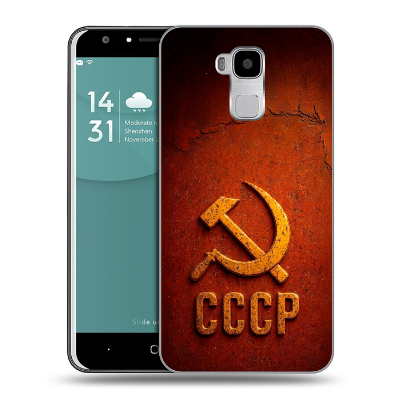 Пластиковый чехол на Doogee Y6 с принтом Флаг Герб СССР Пластиковый чехол на Doogee Y6 с принтом Флаг Герб СССР