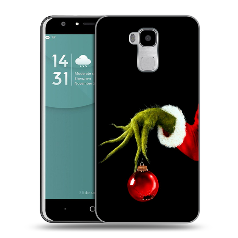 Пластиковый чехол на Doogee Y6 с принтом Новый год Гринч Пластиковый чехол на Doogee Y6 с принтом Новый год Гринч