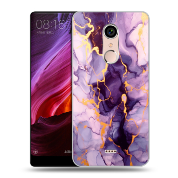 Силиконовый чехол на BQ Strike Selfie Max с принтом Мрамор