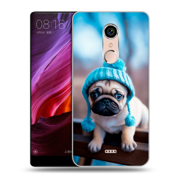 Силиконовый чехол на BQ Strike Selfie Max с принтом Мопс в шапке