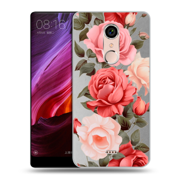 Силиконовый чехол на BQ Strike Selfie Max с принтом Розы