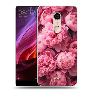 Силиконовый чехол на BQ Strike Selfie Max с принтом цветы пионы