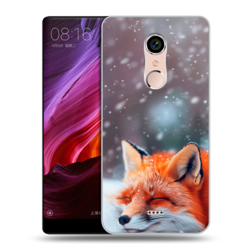 Силиконовый чехол на BQ Strike Selfie Max с принтом лиса