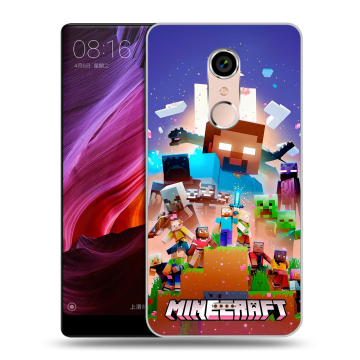 Силиконовый чехол на BQ Strike Selfie Max с принтом Майнкрафт Minecraft