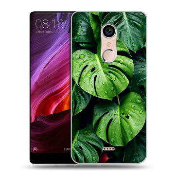 Силиконовый чехол на BQ Strike Selfie Max с принтом Листья