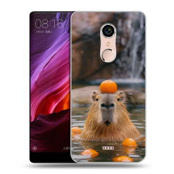 Силиконовый чехол на BQ Strike Selfie Max с принтом Капибара с апельсином