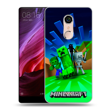 Силиконовый чехол на BQ Strike Selfie Max с принтом Майнкрафт