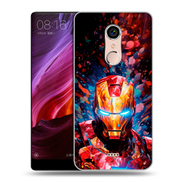 Силиконовый чехол на BQ Strike Selfie Max с принтом Железный человек Ironman