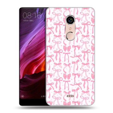 Силиконовый чехол на BQ Strike Selfie Max с принтом Розовые бантики