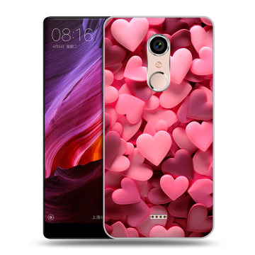 Силиконовый чехол на BQ Strike Selfie Max с принтом розовые сердечки