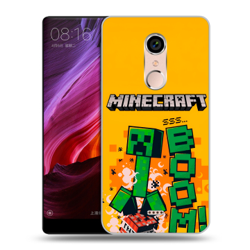 Силиконовый чехол на BQ Strike Selfie Max с принтом Майнкрафт Minecraft
