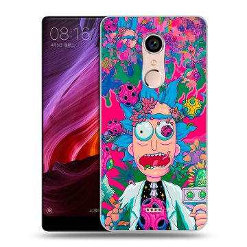 Силиконовый чехол на BQ Strike Selfie Max с принтом Рик и Морти Rick Morty