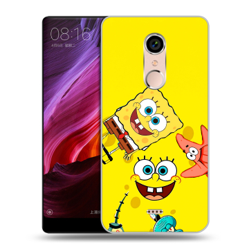 Силиконовый чехол на BQ Strike Selfie Max с принтом Спанч боб Спанчбоб